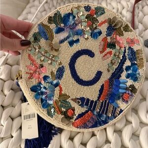 Anthropologie “C” Beaded Bag